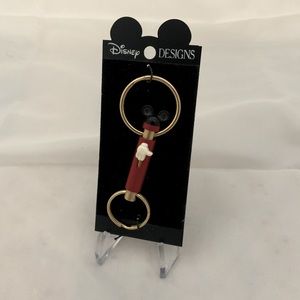 Walt Disney Mickey Mouse Ears Hand Detachable Ring 3 1/2" Keychain